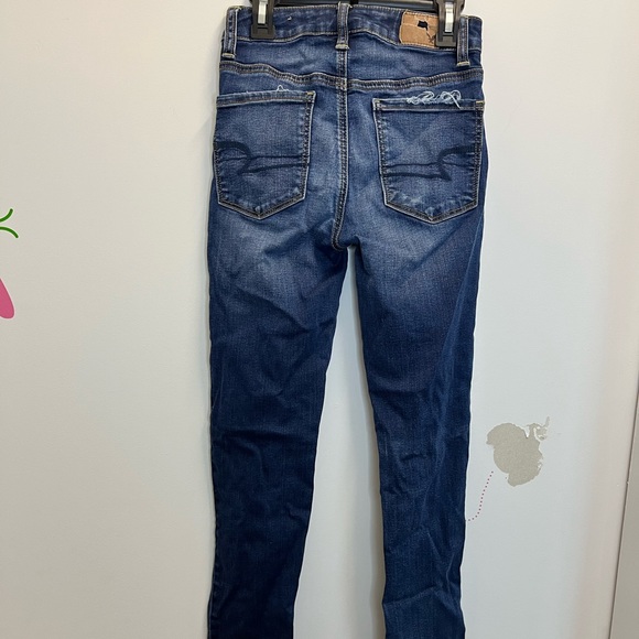 American Eagle Super Super Stretch Dark Wash Skinny Jeana - Picture 3 of 6